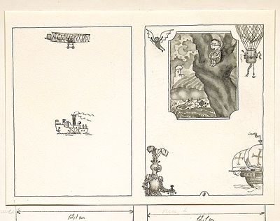 Александрова Г., Скориков А. На дереве. Оригинал иллюстрации (разворот) к книге В. Берестова 