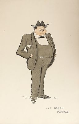 SEM. Le baron Pascal. 1920-е. Франция. Бумага, цветная литография, 50х33,3 см. В правой нижней 