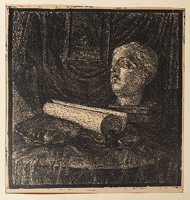 Аллендорф М.А. Натюрморт с Венерой.1940-е. Бумага, автолитография, 30,8х29 см - лист. Лист 