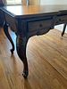 French Provincial Style Carved Dark-Stained Wood Desk or Console Table. 61 x 32 x 26 This piece Image - 1