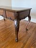 French Provincial Style Carved Dark-Stained Wood Desk or Console Table. 61 x 32 x 26 This piece Image - 10