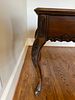 French Provincial Style Carved Dark-Stained Wood Desk or Console Table. 61 x 32 x 26 This piece Image - 12