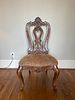 A Single Carved Queen Anne Style Side Chair. 23 x 46 x 19 A single upholstered side chair Image - 6