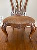 A Single Carved Queen Anne Style Side Chair. 23 x 46 x 19 A single upholstered side chair Image - 7