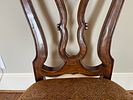 A Single Carved Queen Anne Style Side Chair. 23 x 46 x 19 A single upholstered side chair Image - 12