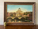 Signed W. P. Fattori (or similar), A View of St. Peter's Basilica and Ponte Sant'Angelo, Rome. 43 Image - 7