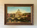 Signed W. P. Fattori (or similar), A View of St. Peter's Basilica and Ponte Sant'Angelo, Rome. 43 Image - 11