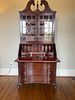 Maddox Chippendale Style Governor Winthrop Mahogany Secretary Desk Bookcase, Mid-20th Century. 33 Image - 1
