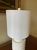 A Contemporary White Ceramic Hobnail Table Lamp. 20 x 20 x 10 A contemporary table lamp Image - 4
