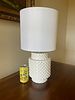 A Contemporary White Ceramic Hobnail Table Lamp. 20 x 20 x 10 A contemporary table lamp Image - 6