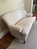 A George Smith Roll Arm Loveseat, 68 x 37 x 31. A George Smith Roll Arm Loveseat, upholstered in Image - 1