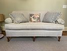 A George Smith Roll Arm Loveseat, 68 x 37 x 31. A George Smith Roll Arm Loveseat, upholstered in Image - 3
