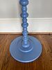 A Contemporary Blue Painted Wood Spindle Side Table. 18 x 24 x 18 
A contemporary circular Image - 3