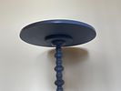 A Contemporary Blue Painted Wood Spindle Side Table. 18 x 24 x 18 
A contemporary circular Image - 4