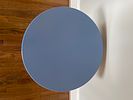 A Contemporary Blue Painted Wood Spindle Side Table. 18 x 24 x 18 
A contemporary circular Image - 5