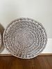 A Set of Three Graduated Silver-Toned Woven Natural Fiber Placemats. 18 x 20 x 24 A set of three Image - 4