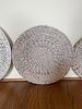 A Set of Three Graduated Silver-Toned Woven Natural Fiber Placemats. 18 x 20 x 24 A set of three Image - 5