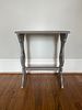 A French Country Style Distressed Grey Side Table. 20 x 24 x 11 
A small, rectangular wooden Image - 1