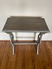 A French Country Style Distressed Grey Side Table. 20 x 24 x 11 
A small, rectangular wooden Image - 2