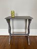 A French Country Style Distressed Grey Side Table. 20 x 24 x 11 
A small, rectangular wooden Image - 8