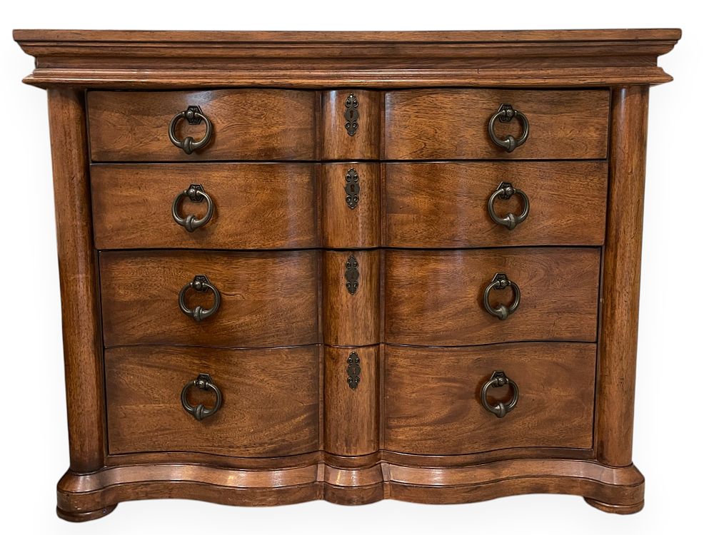 Woodland Furniture Bow Front Chest of Drawers. A Woodland Furniture Bow Front Chest of Drawers. 