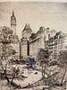 Signed Etching of a New York City Park Scene, Circa 1904. 23.5 x 28 An early 20th-century Image - 6
