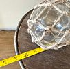 A Metal Cake Stand with Three Decorative Nautical-Style Glass Balls in Netting. This lot Image - 3