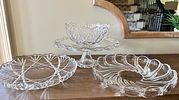 A Group of Three Pressed Glass Servingware Items, including Fostoria 'American Clear' Cake Image - 6