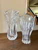 A Pair of Gorham Lead Crystal Vases, including a Lotus Pattern Vase. A pair of Gorham lead Image - 1