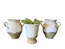 Three Pottery Barn Tuscan Handcrafted Earthenware Vases. A group of three Pottery Barn Tuscan Image - 5
