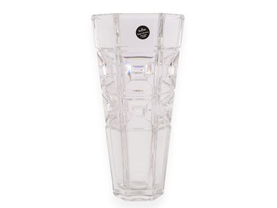 Rosenthal Domus Hexagon 24% Lead Crystal Vase. A clear crystal vase by Rosenthal, featuring a 
