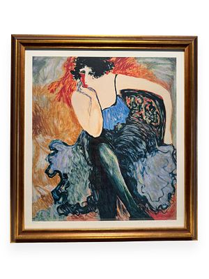 Barbara A. Wood (American, b. 1947), 'In the Wings, ' Serigraph, 2001. A serigraph by Barbara A. 