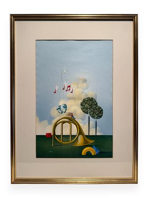 Theo Rudnak, Original Painting for Woodruff Arts Center Brochure Cover, 1990. An original 