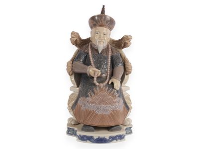 Lladro 'Chinese Nobleman' Porcelain Figurine, Model 4916. A Lladro porcelain figurine, 'Chinese 