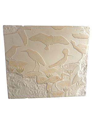 Fascimilies Ltd Birds Plaster Plaque. Chip at top