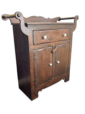 Vintage Wooden Wash Stand. Porcelain Knobs