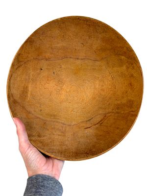 Gorgeous Vintage Granville Vermont Handmade Primitive Style Wooden Bowl. 11.5" Diameter