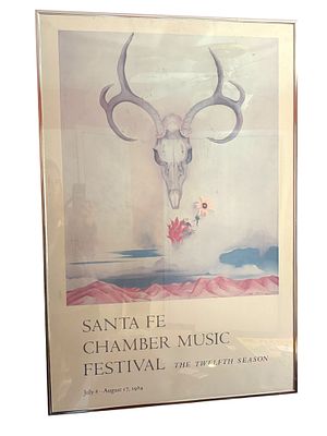 Vintage Framed 1984 Santa Fe Chamber Music Festival Poster. Framed behind glass