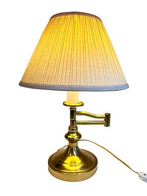 Petite Brass Swing Arm Table Lamp