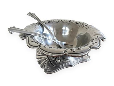 A Four-Piece Lenox 'En Provence' Holloware Salad Serving Set. A four-piece Lenox 'En Provence' 