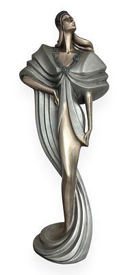 Austin Productions 'Natalie' Sculpture by Alexander Danel, 1989. An Art Deco-inspired figural 