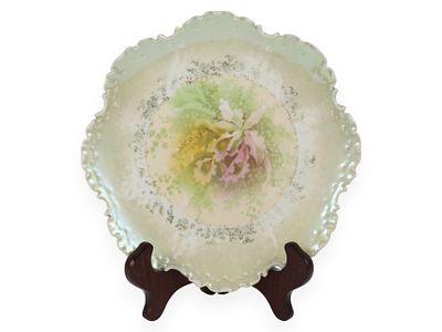 A Rosenthal Monbijou Hand-Painted Porcelain Plate, circa 1900. A Rosenthal Monbijou hand-painted 