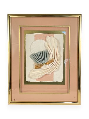 A Mixed Media Wall Decor by Lincoln Chase Art Products Inc., No. 792, Signed. A mixed-media wall 