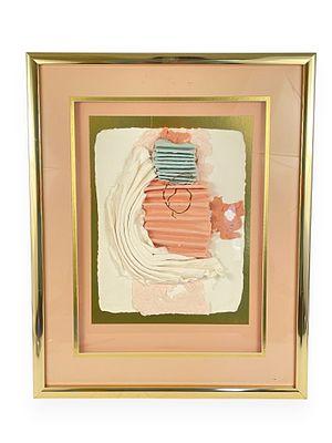 Abstract Mixed Media Relief Artwork, Signed 'Naxa'. An abstract mixed media relief artwork 