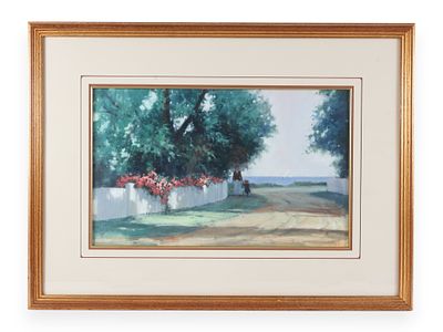 Paul Landry (Canadian/American, 1931-2018) 'Rose Fence' (Signed). Originally purchased for $1 