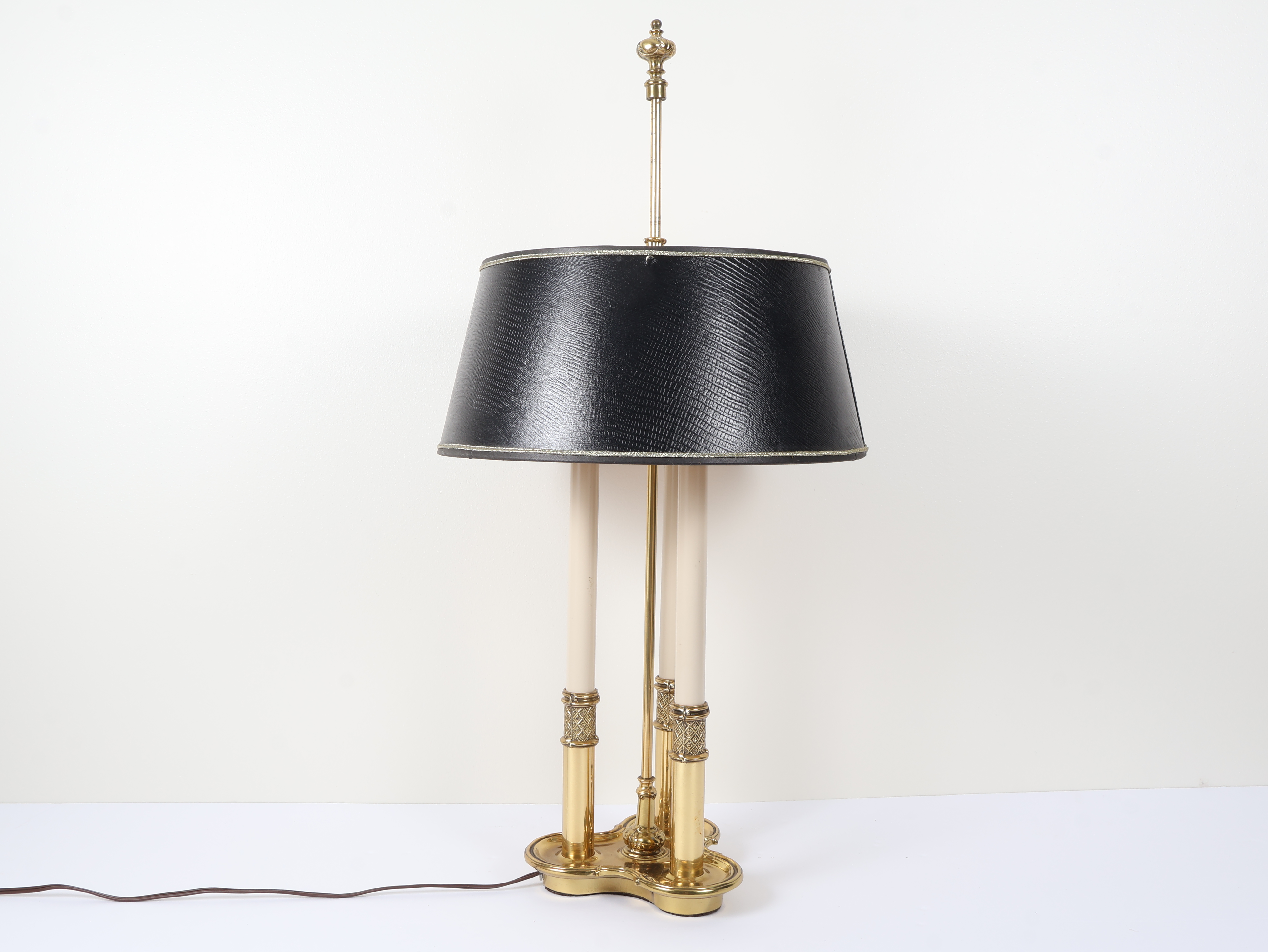 Stiffel Model 7145 Three-Light Brass Table Lamp