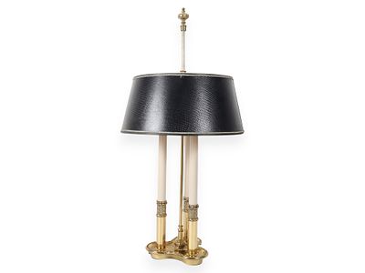 Stiffel Model 7145 Three-Light Brass Table Lamp. A vintage three-light table lamp manufactured 