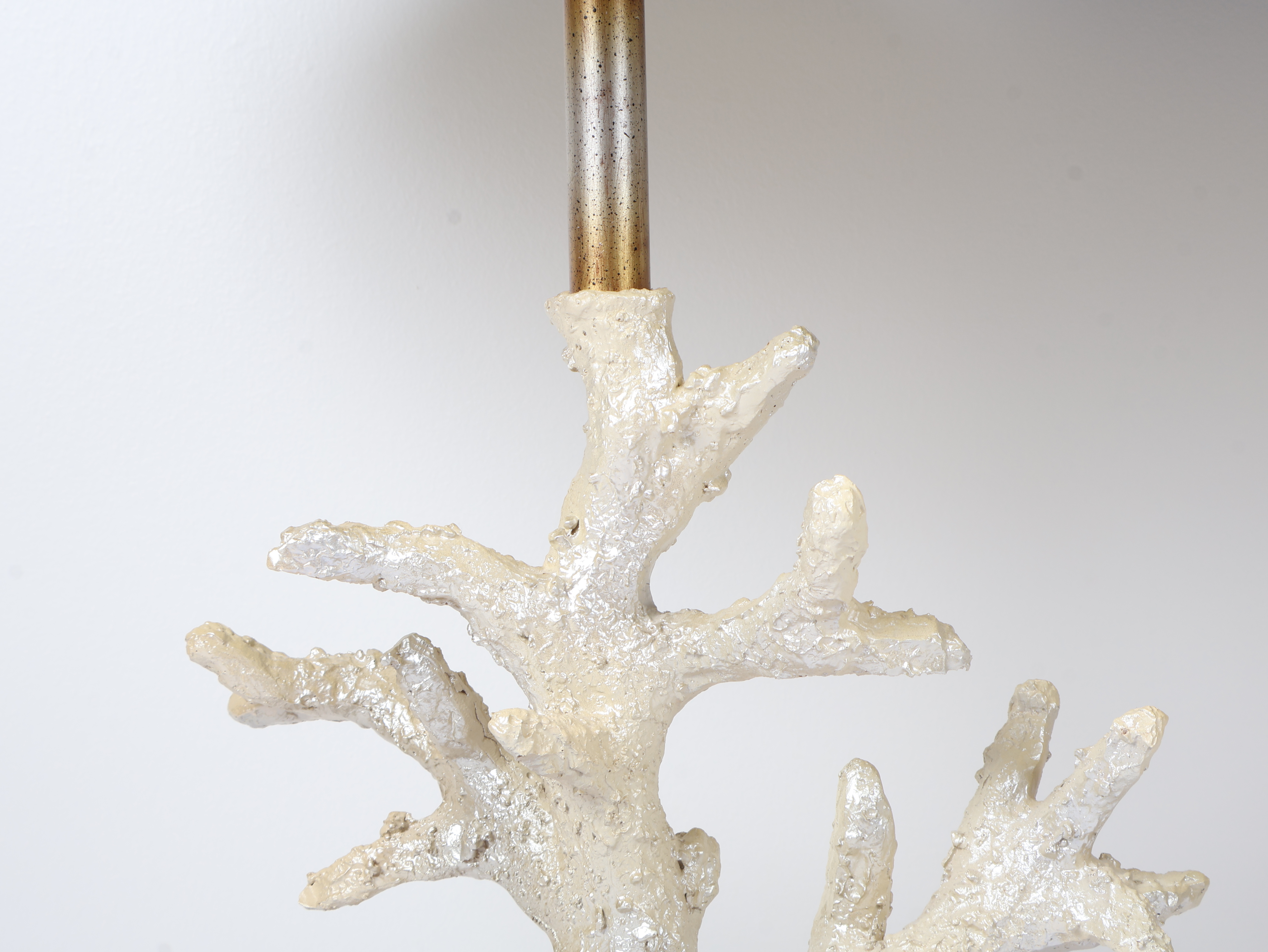 A Pair of Contemporary Coastal Style Faux Coral Table Lamps
