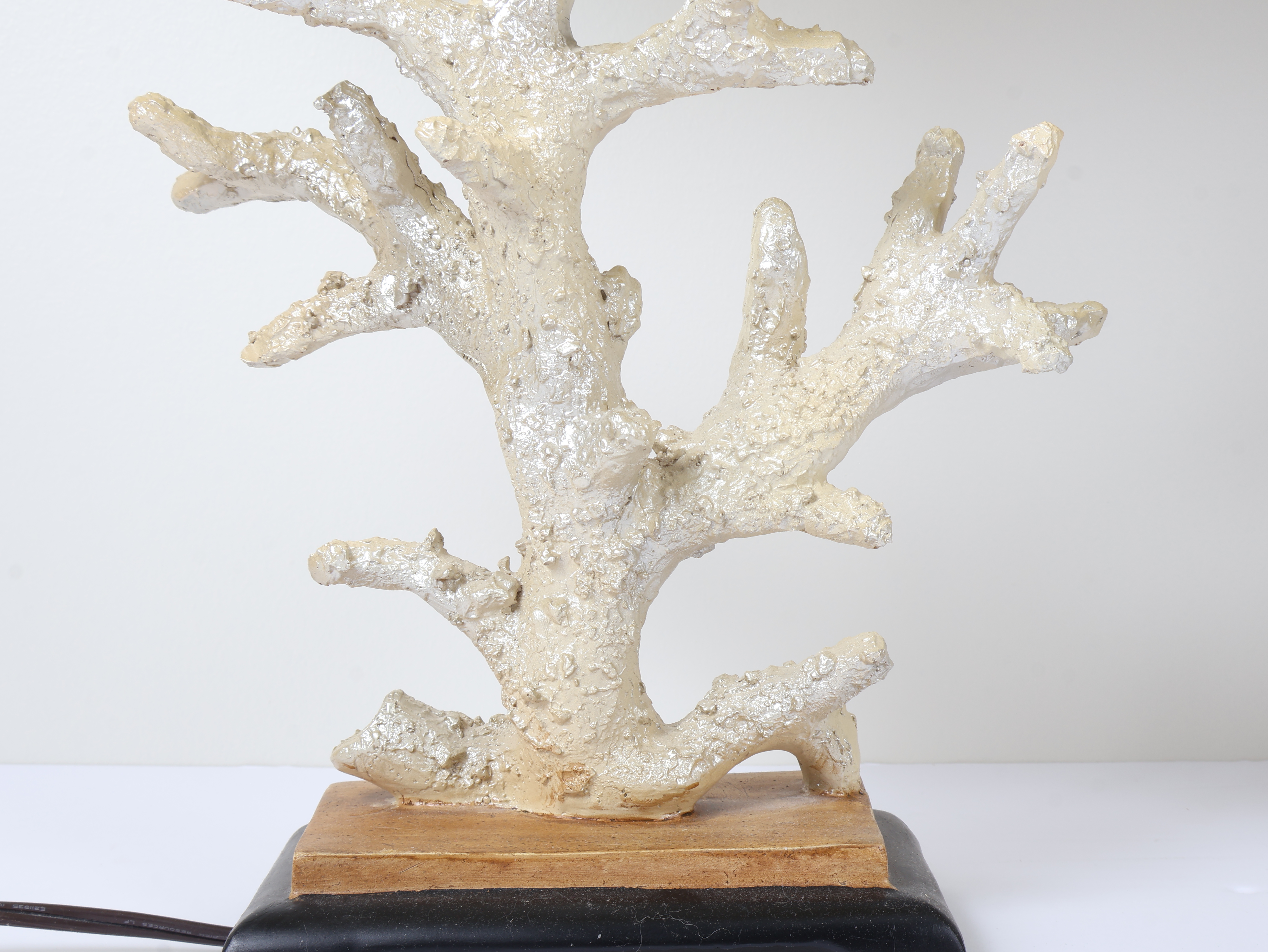 A Pair of Contemporary Coastal Style Faux Coral Table Lamps
