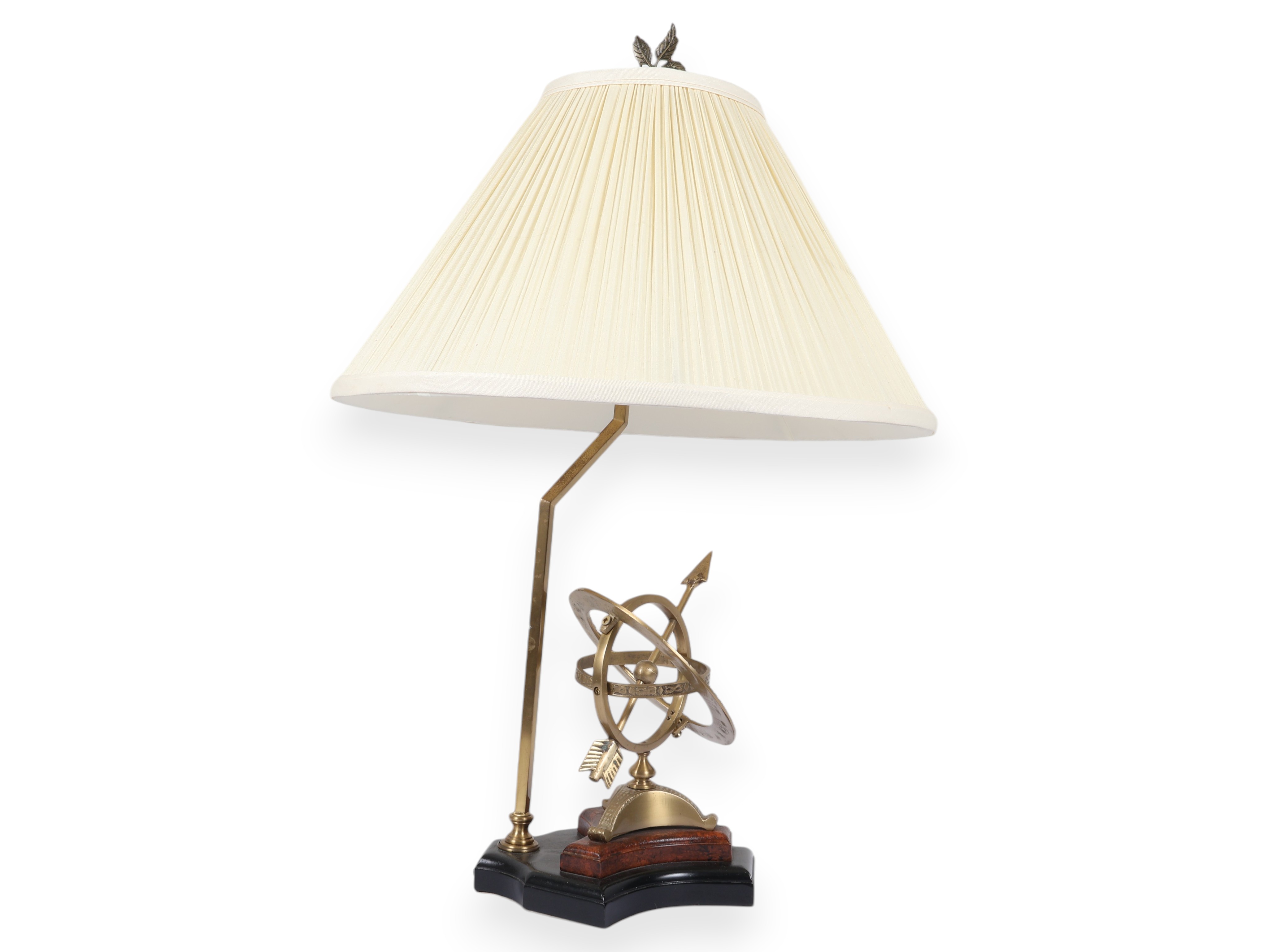 Vintage Brass-Toned Armillary Sphere Table Lamp